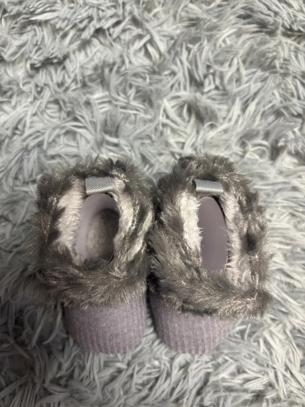 New Faux Fur Baby Booties